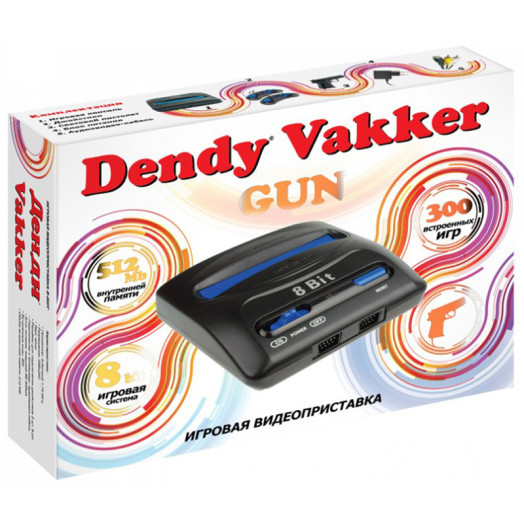 Dendy Vakker 300 игр + световой пистолет	