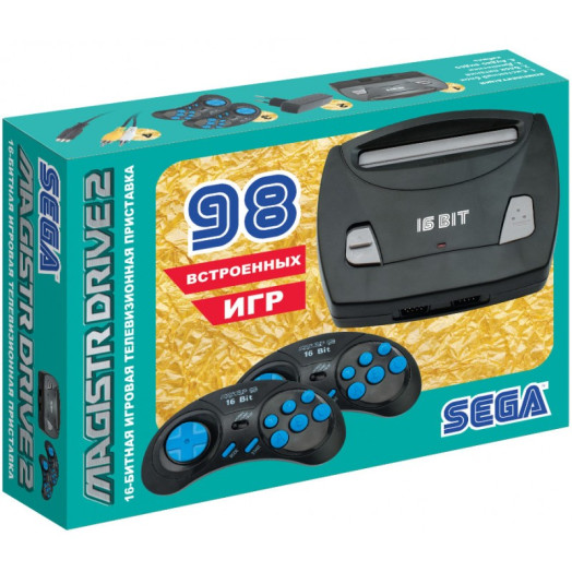 Сборник 98 встроенных игр для приставки Magistr Drive 2 lit