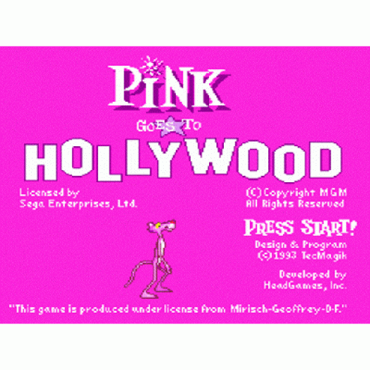 Pink Panther Goes To Hollywood